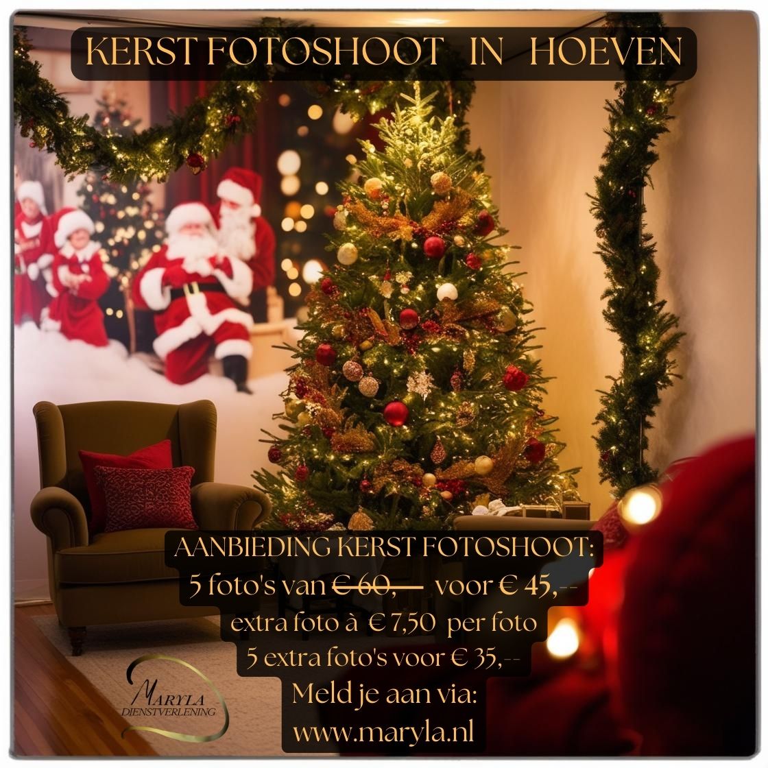 Kerstfotoshoot Maryla Dienstverlening